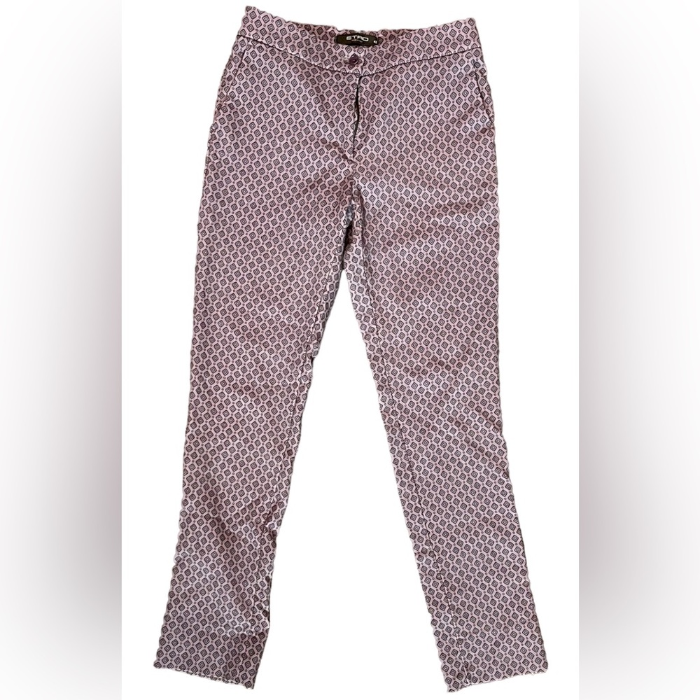 ETRO diamond print slim fit trousers - Rare
